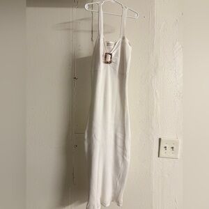 Elegant White Midi Dress